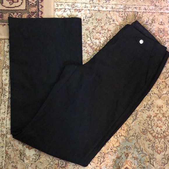 GF FERRE size EU 26 / 40 Classic Ink Black Slim Trouser LOGO Silver Buttons $279 - Picture 1 of 16